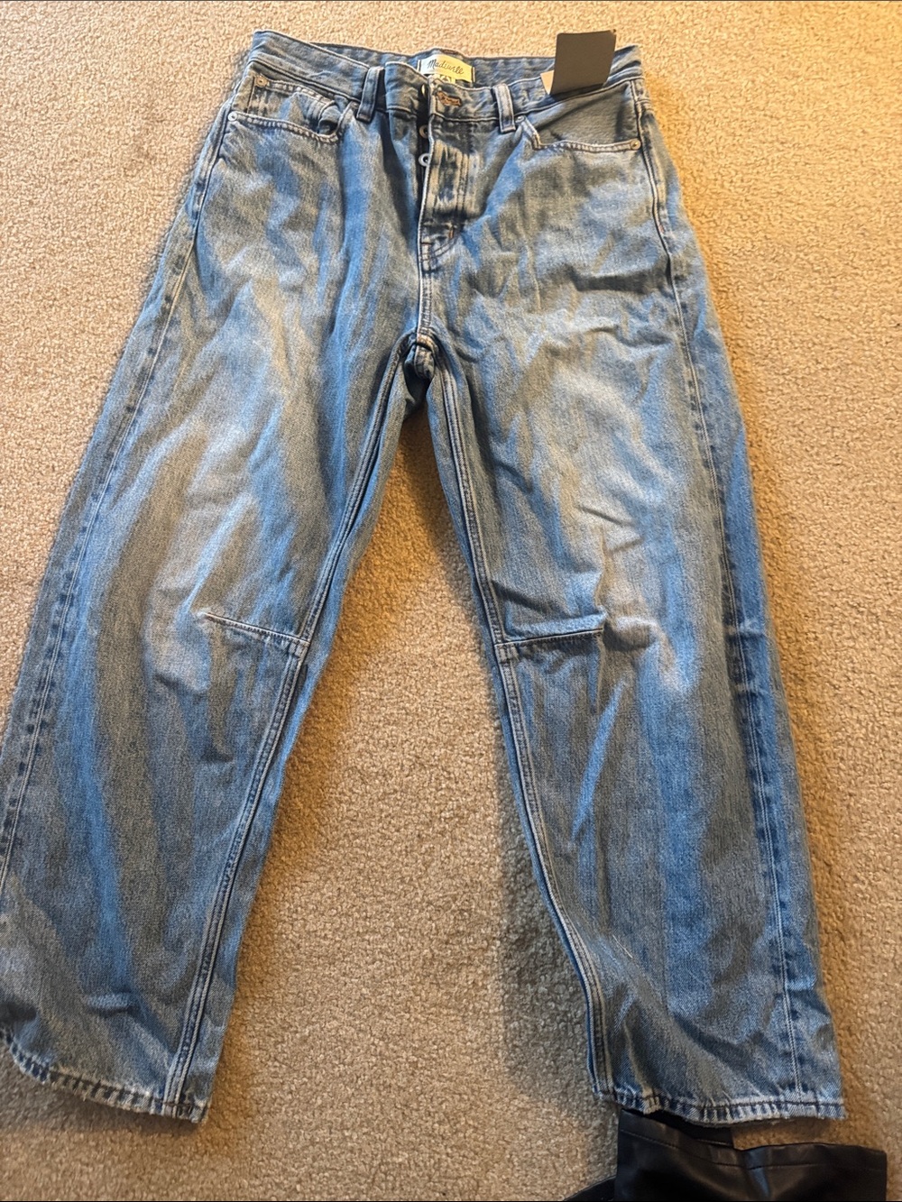 Madewell darted barrel Jean NWT